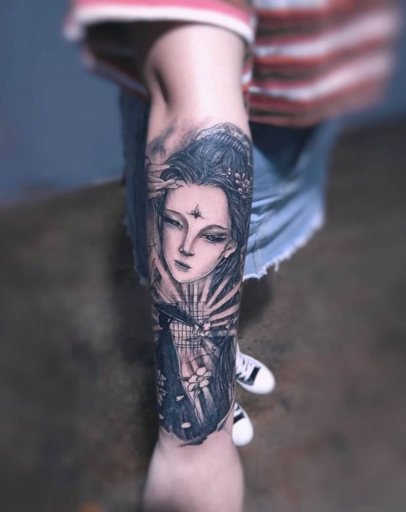 遮盖作品纹身图片_手臂新传统纹身图案