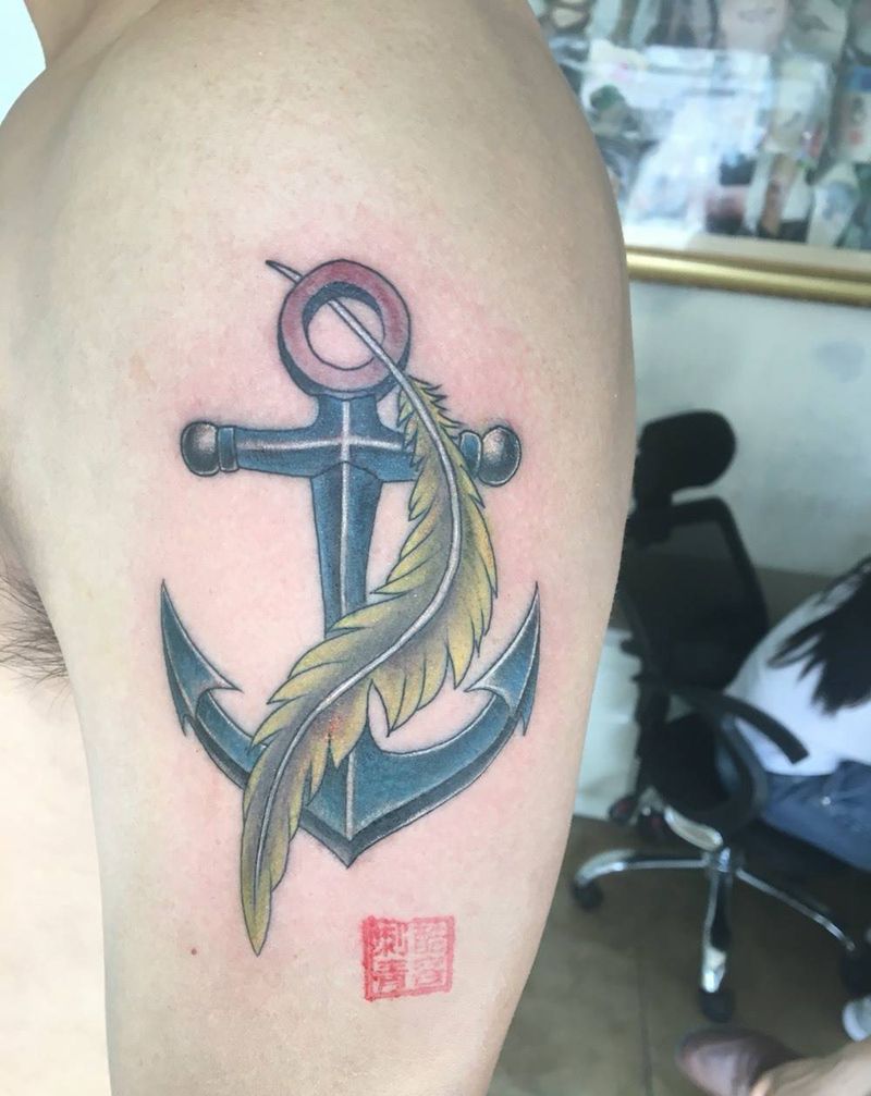 船锚纹身图片