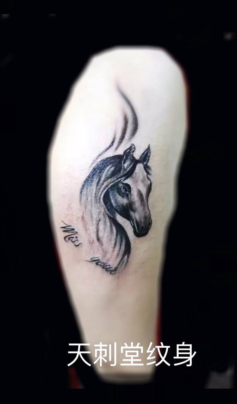 马纹身图片