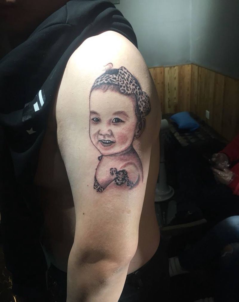 肖像纹身图片_成品手臂肖像人物纹身图案