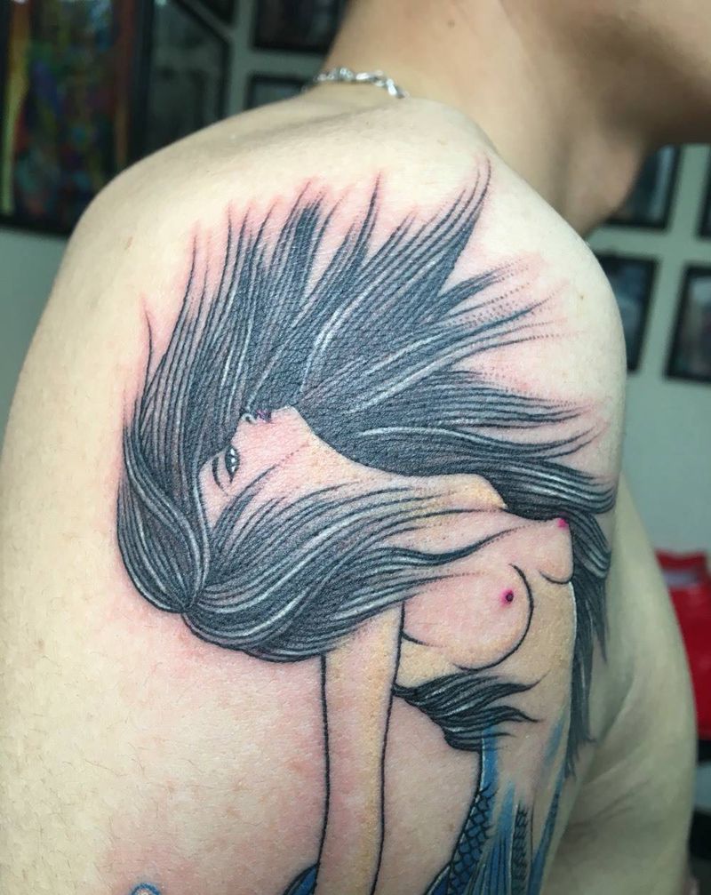 美人鱼纹身图片