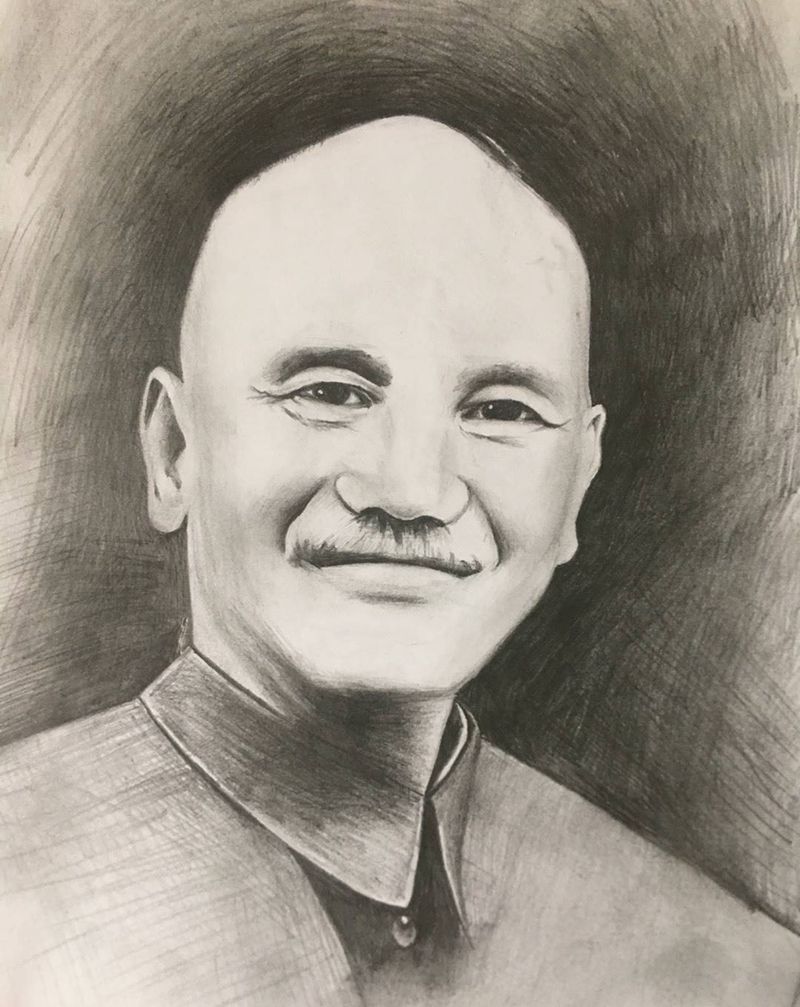 蒋介石纹身图片_手稿肩部背部手部胸部臀部脚部肖像纹身图案