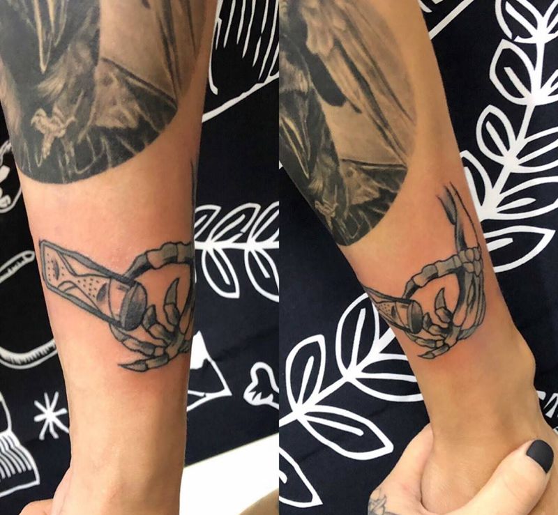 骷髅小图案纹身图片_成品纹身图案