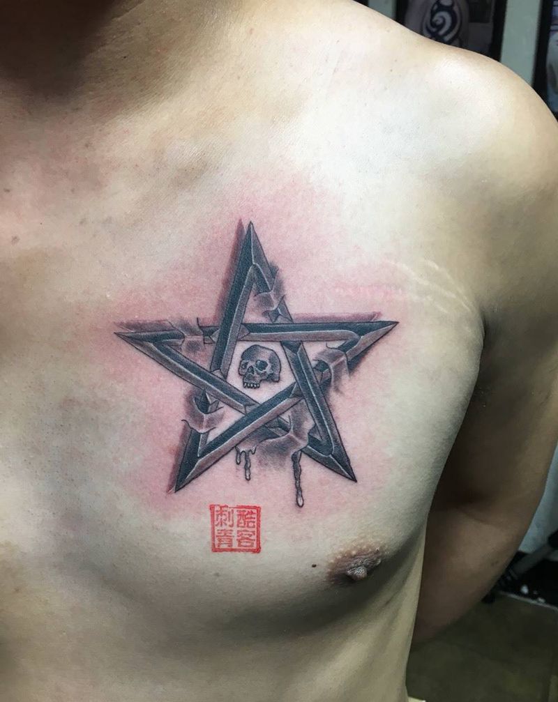 五角星纹身图案纹身图片