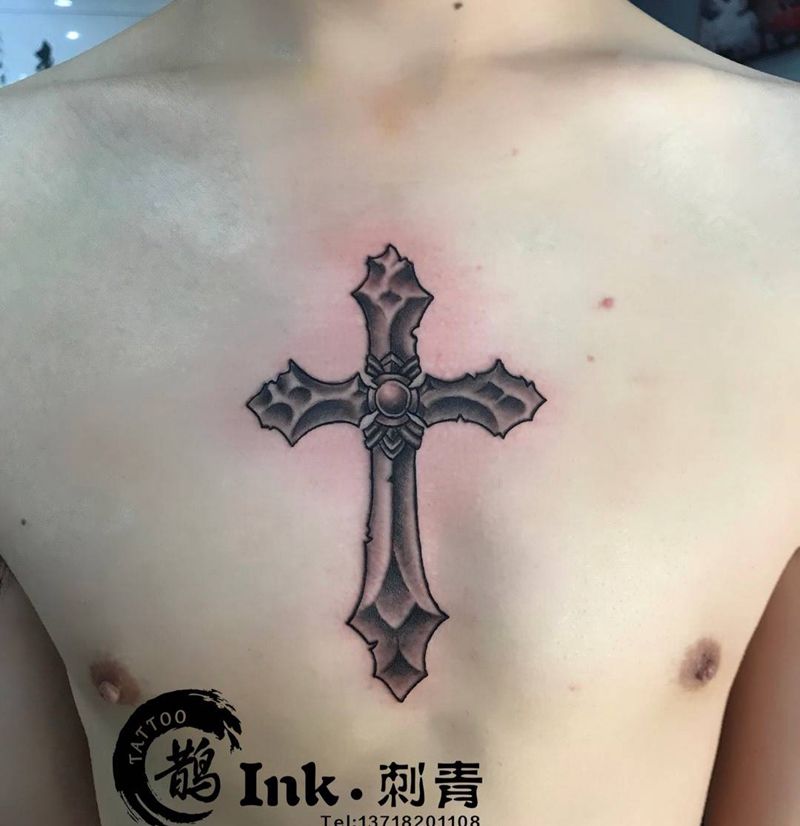 十字架纹身图片