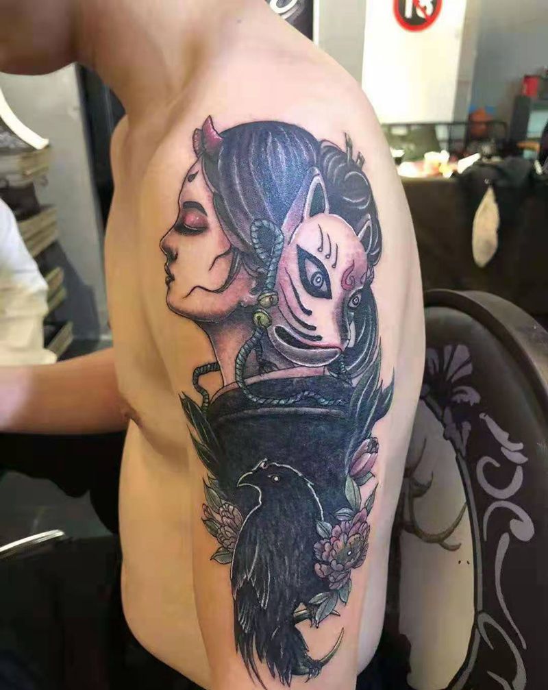 遮盖纹身图片_手臂新传统纹身图案