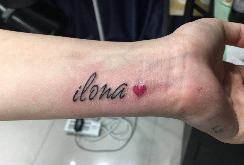 名字纹身图片_成品字符几何清新原创纹身图案