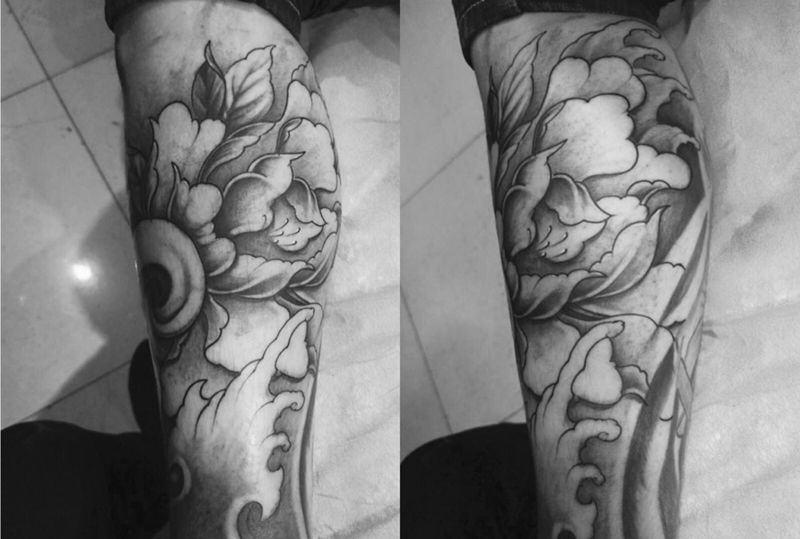 包小腿纹身图片