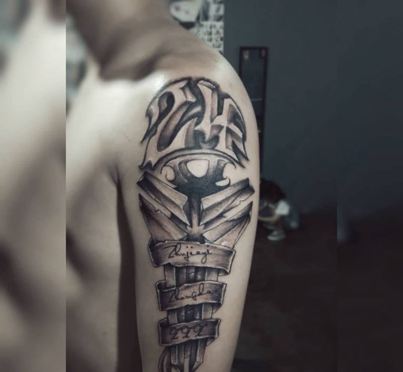 科比，黑曼巴纹身图片_手臂欧美写实纹身图案