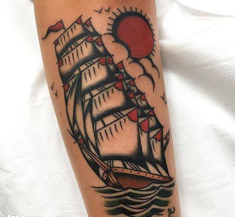 船纹身图片