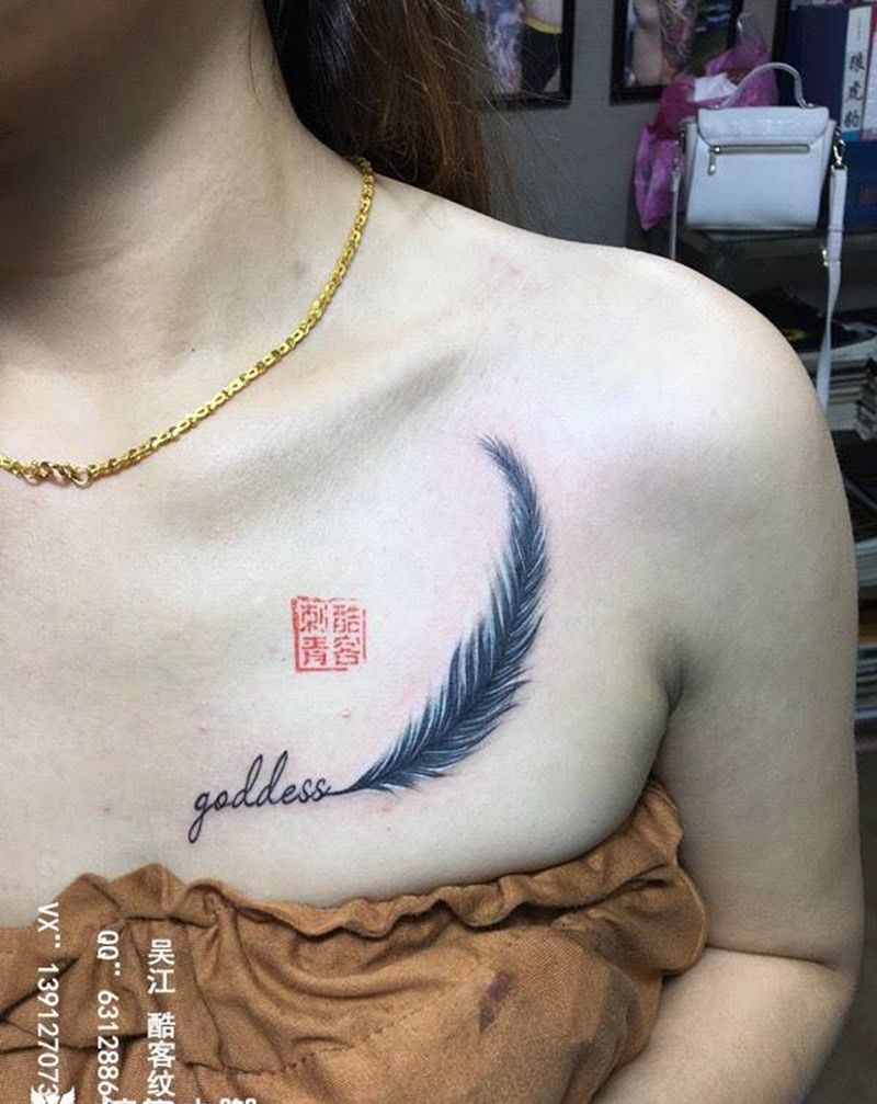羽毛纹身图片