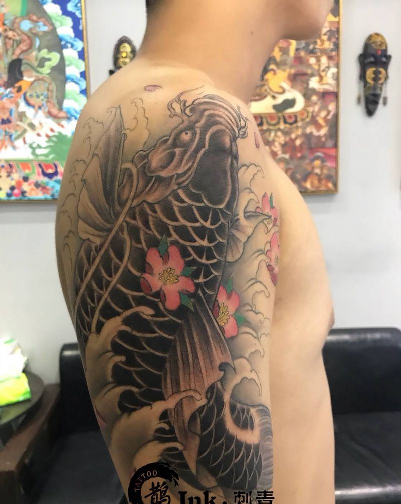 鲤鱼纹身图片