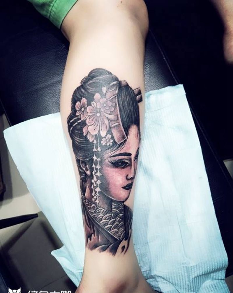 艺妓纹身图片