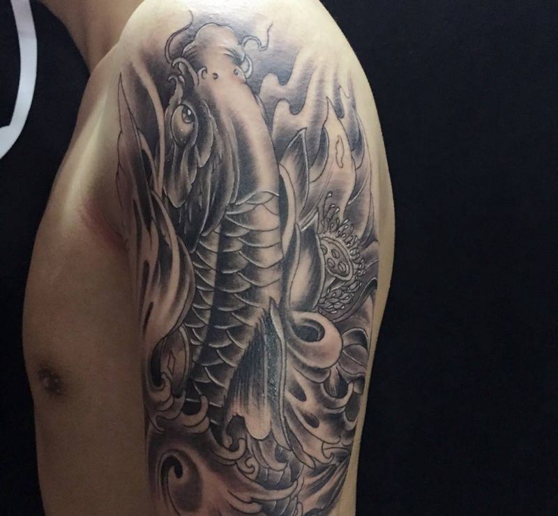 富贵鱼纹身图片