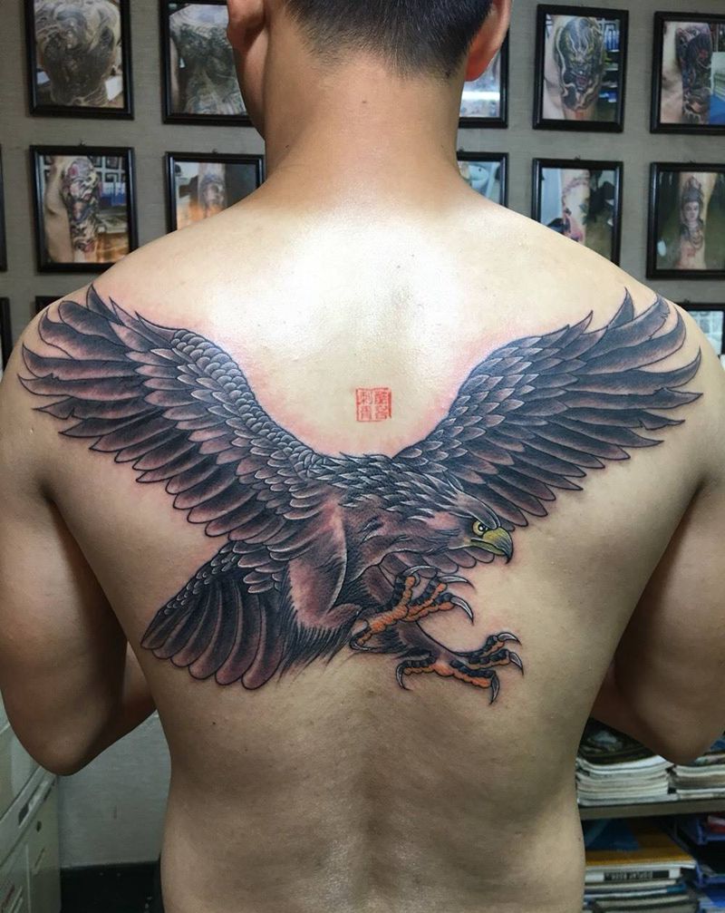 老鹰纹身图片