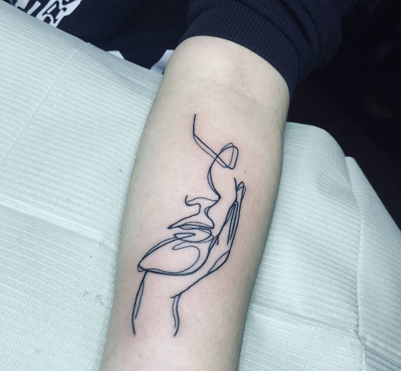 线条纹身图片_手臂纹身图案