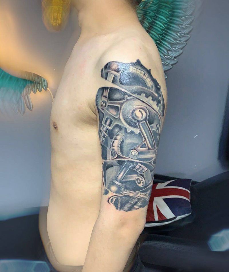 机械臂纹身图片_手臂纹身图案