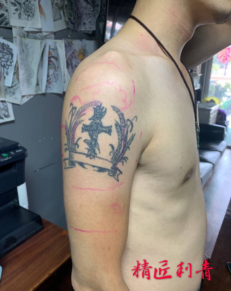 遮盖，锦鲤纹身图片_手臂纹身图案