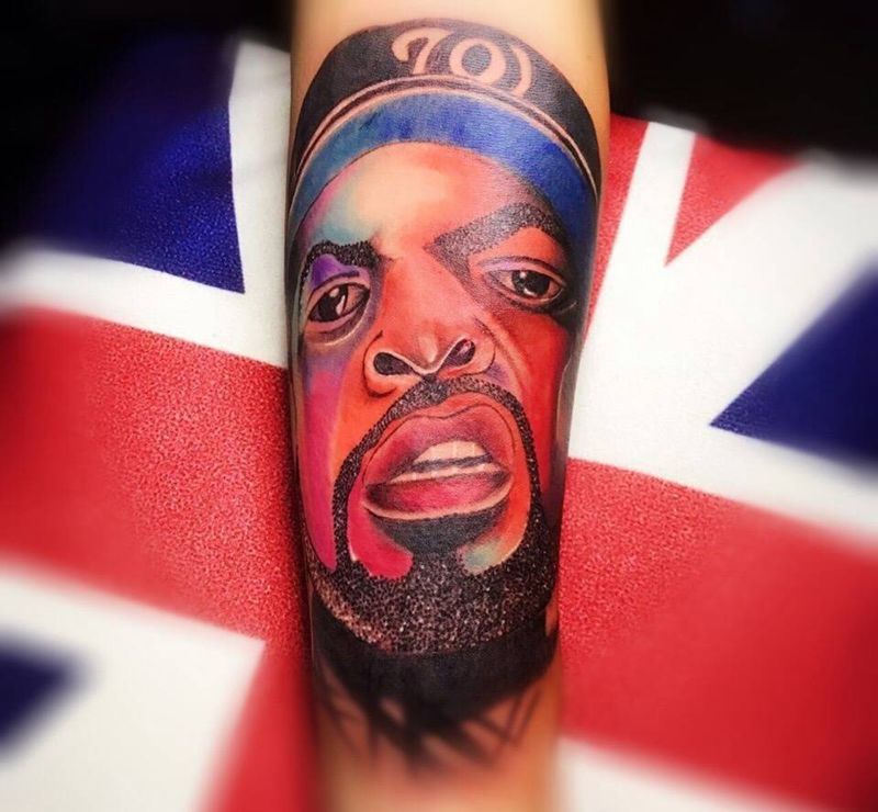 彩色纹身图片_成品欧美人物手臂纹身图案