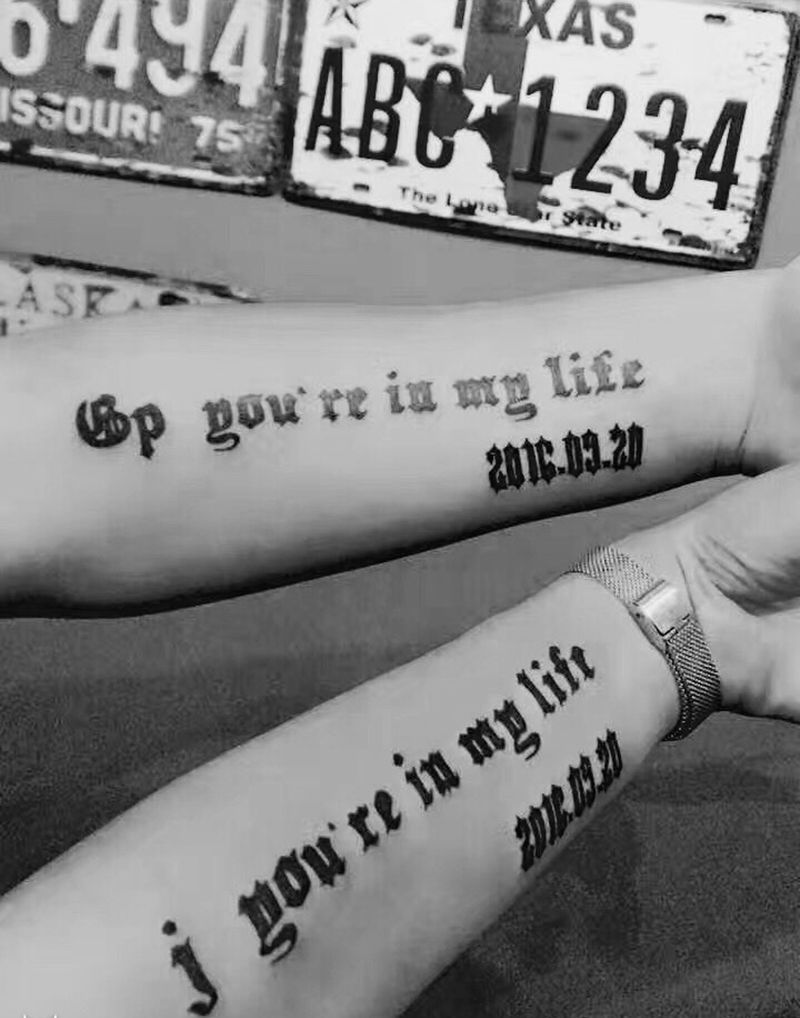 哥特字纹身图片