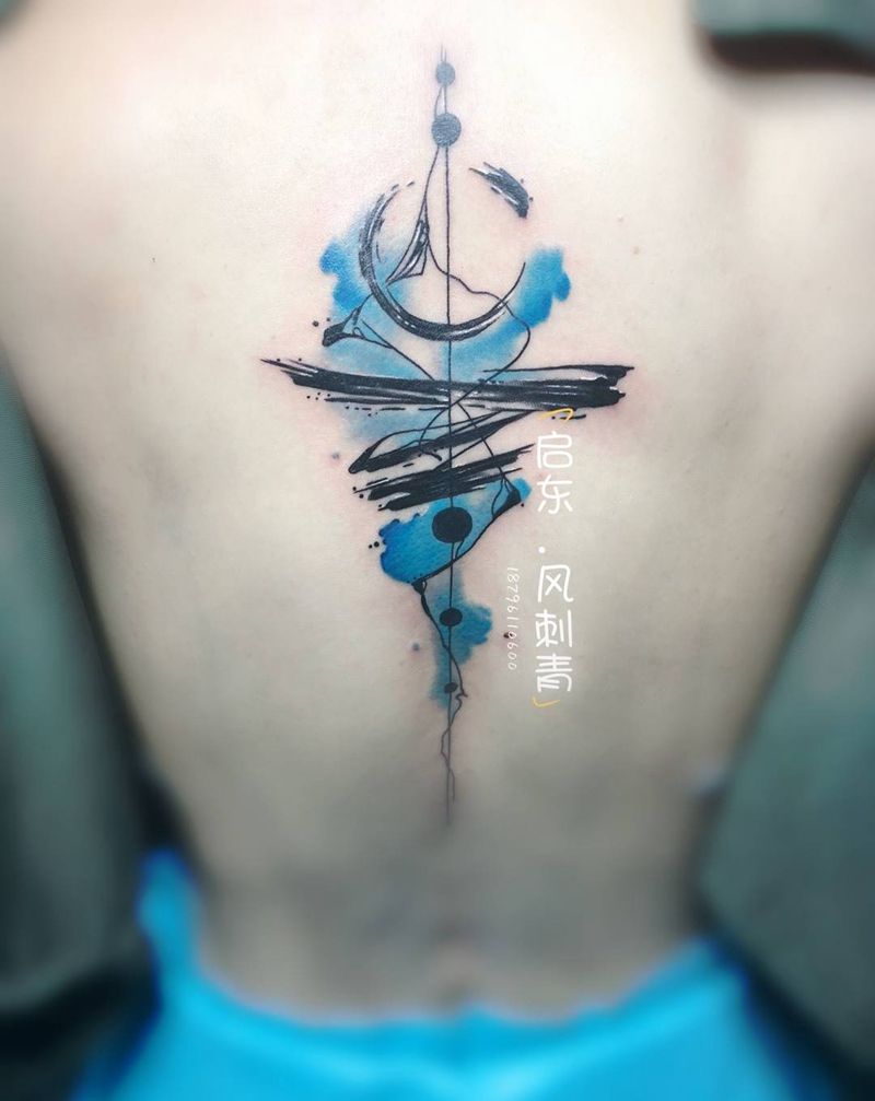 泼墨小图纹身图片