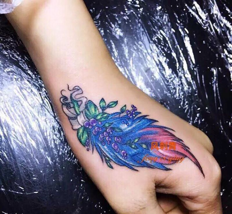 手背旧图遮盖纹身图片