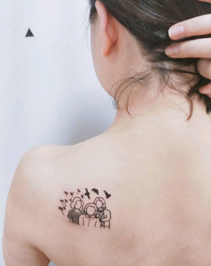 旧照片合成纹身纹身图片_背部纹身图案