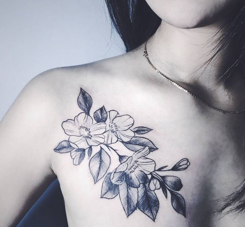 花 旧纹身遮盖纹身图片