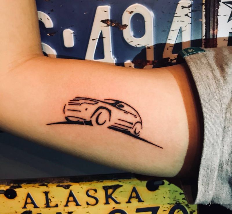 越野车纹身图片