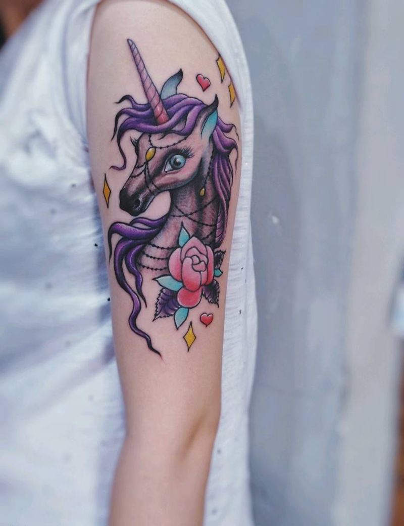 独角兽纹身图片
