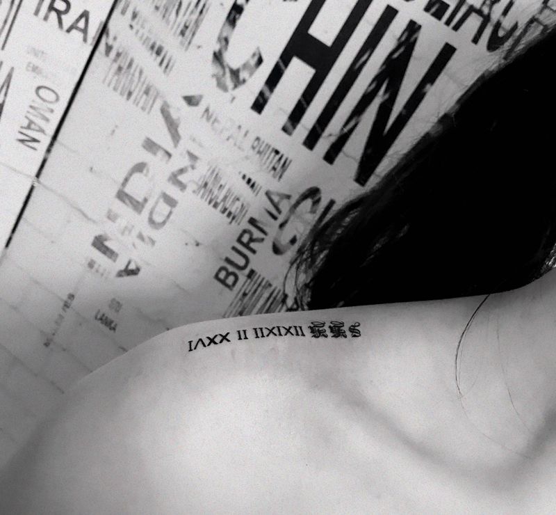 罗马数字纹身图片