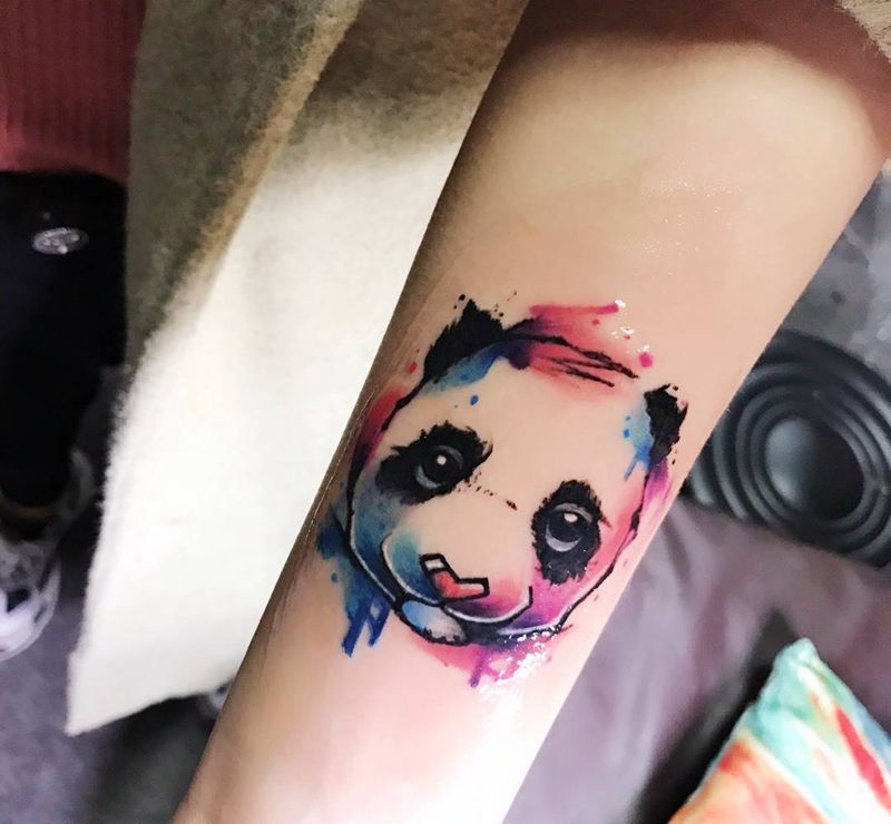 遮盖纹身图片_手臂水彩纹身图案