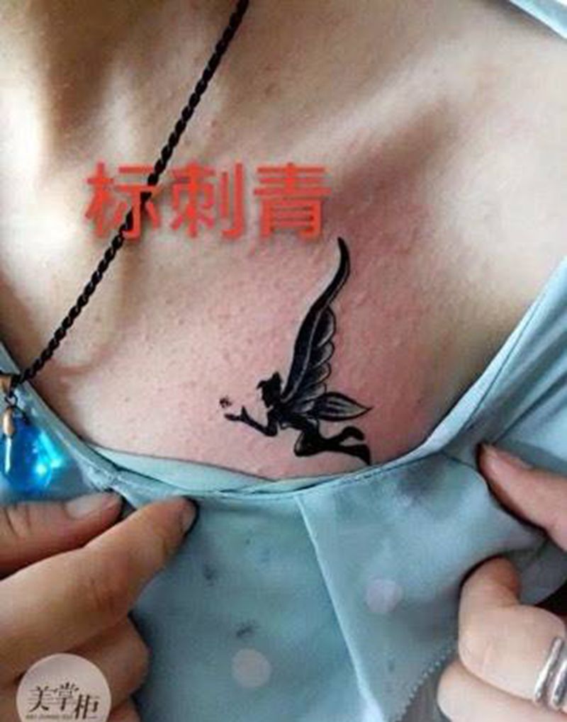 小图纹身纹身图片_清新胸部肩部手臂纹身图案