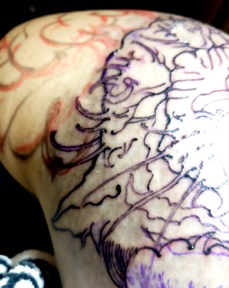 虎纹身图片_臀部腿部New School新传统纹身图案