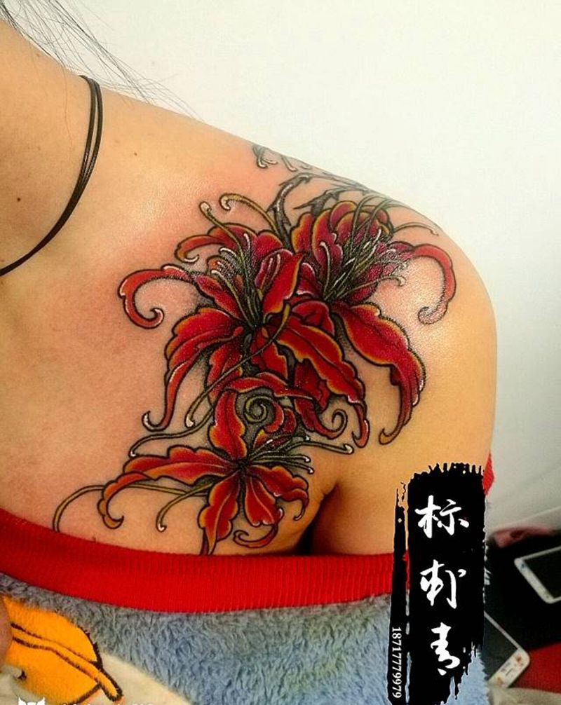 彼岸花纹身图片