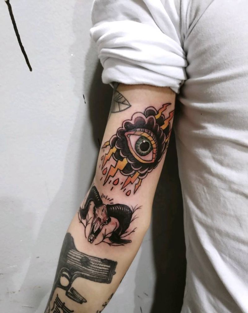 拼接 花臂纹身图片