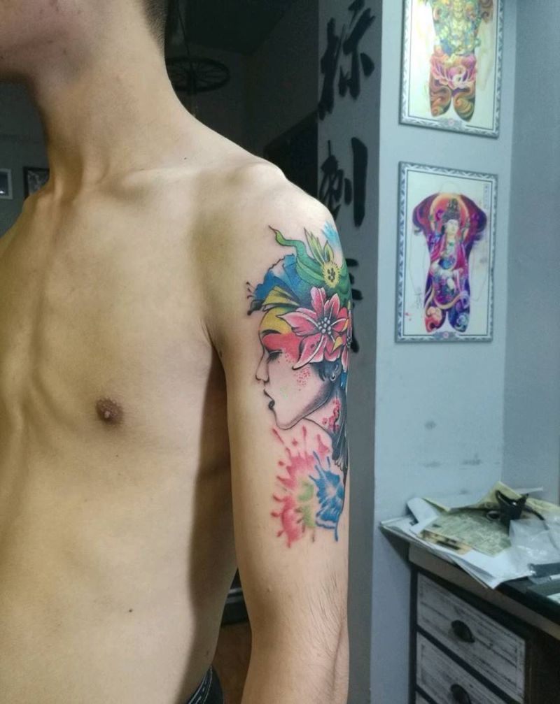 大臂作品纹身图片