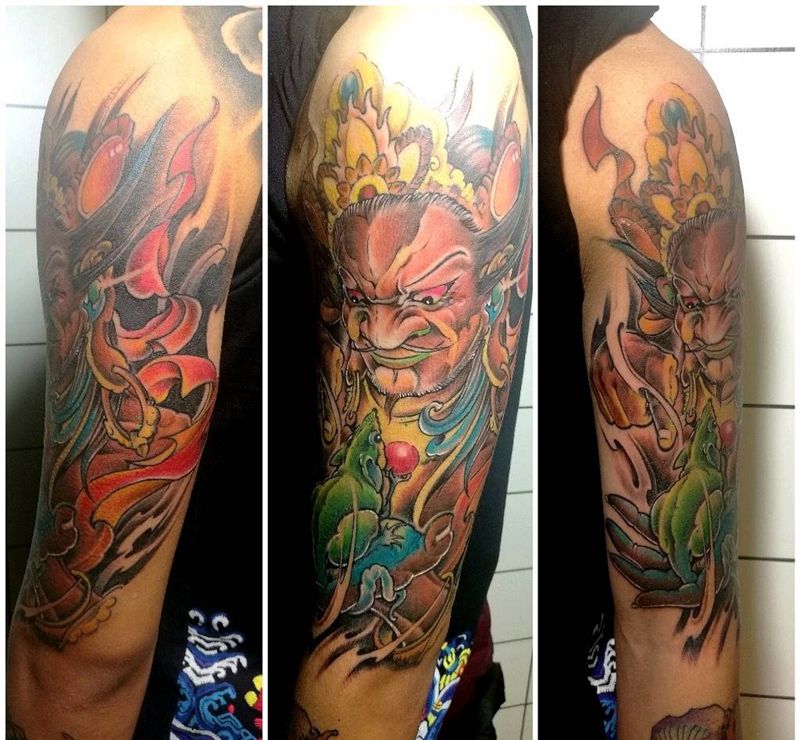 大臂，传统图纹身图片