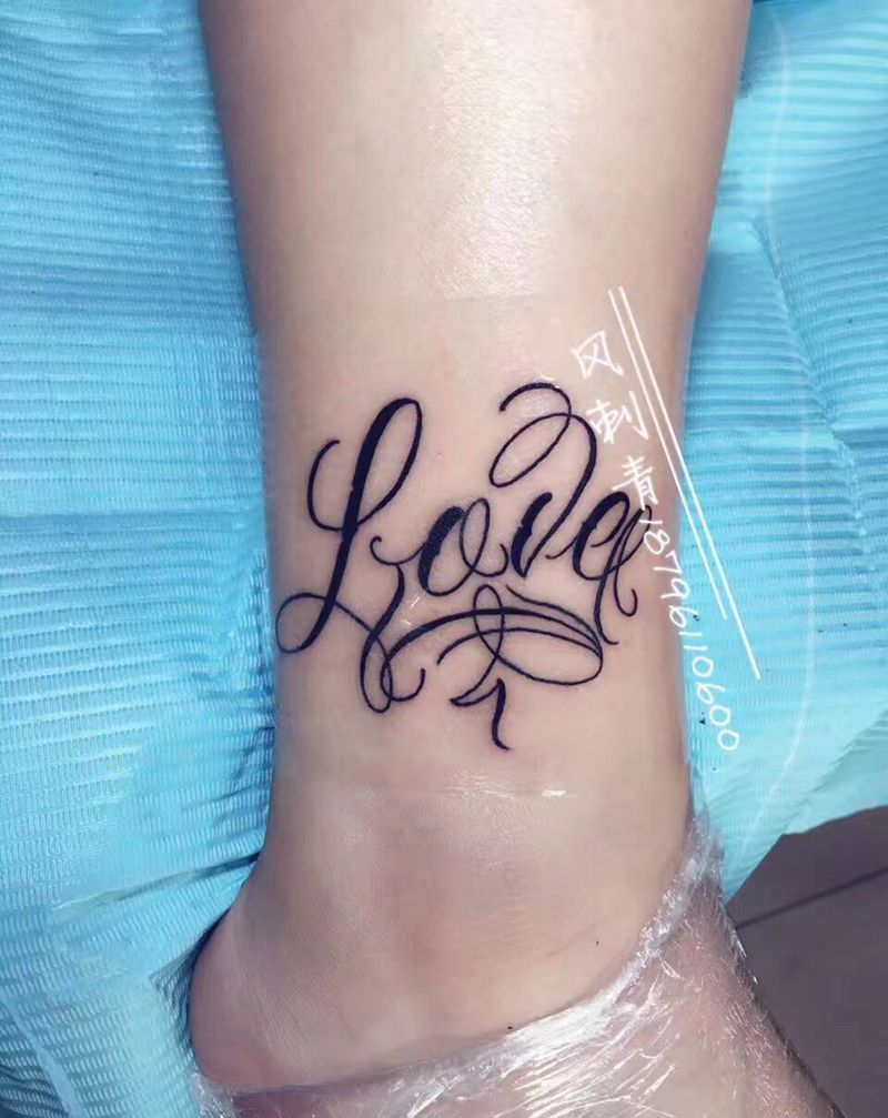 奇卡诺字体love纹身图片