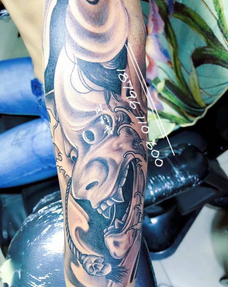 小臂般若纹身图片