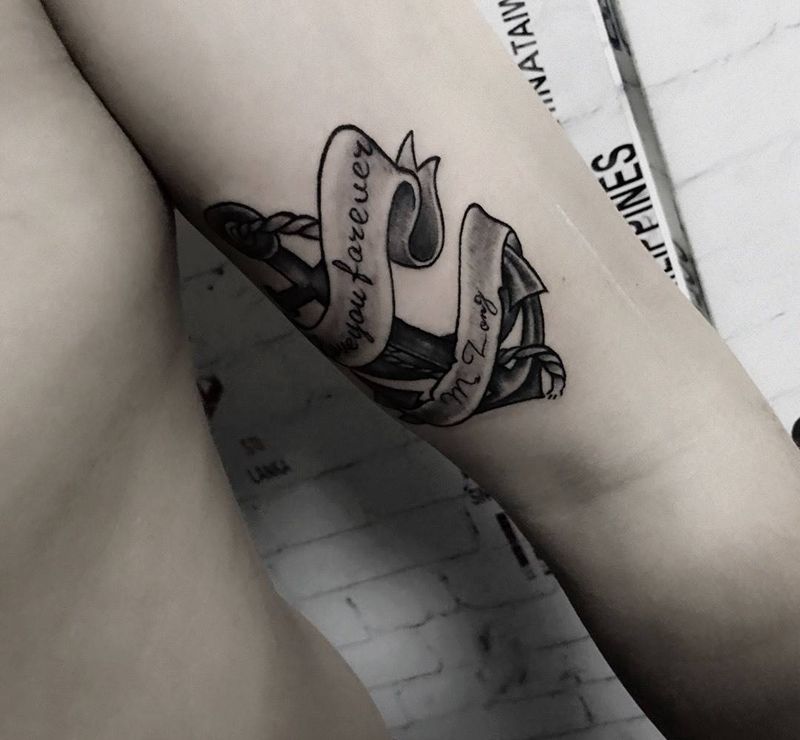 舵纹身图片_成品手臂清新纹身图案