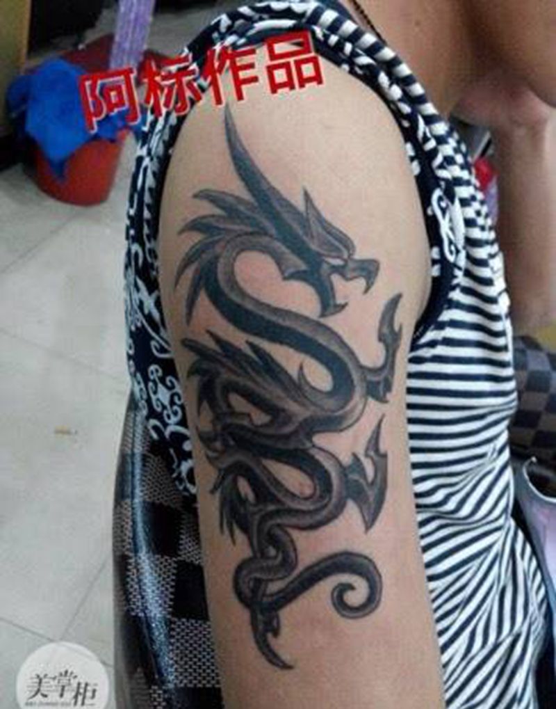 本店作品纹身图片_欧美清新人物动物静物手臂腰部背部腿部纹身图案