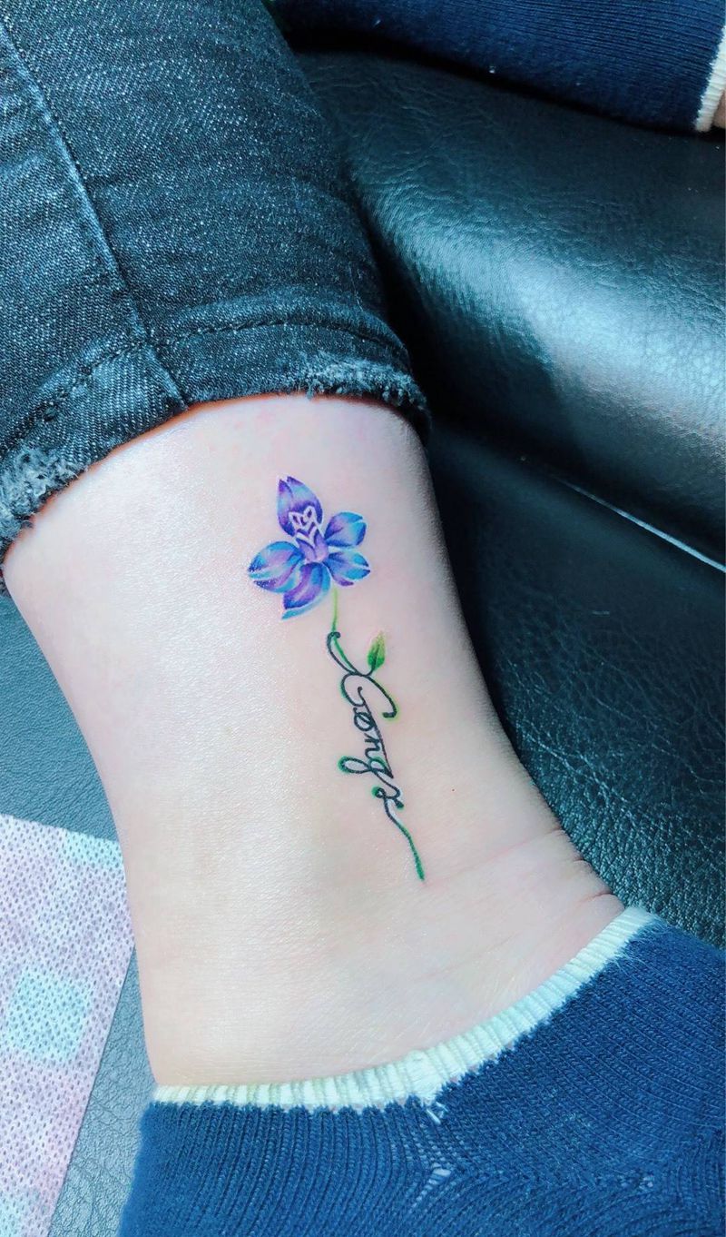 脚踝小清新纹身纹身图片