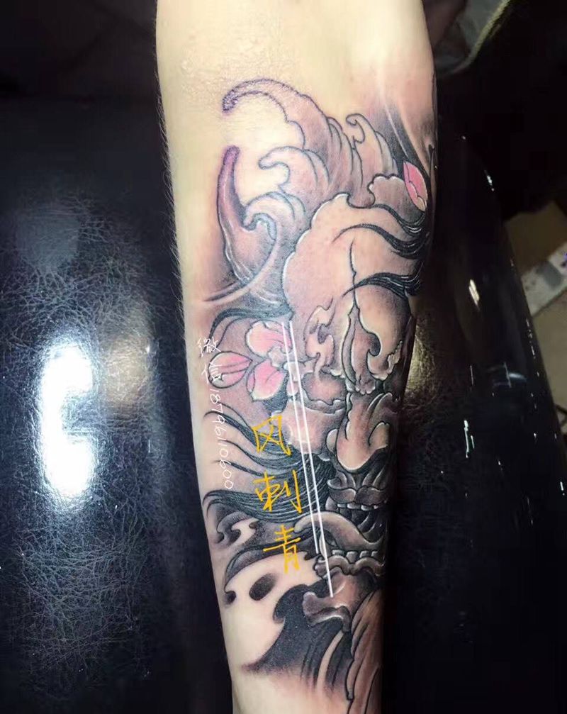 小臂般若纹身图片