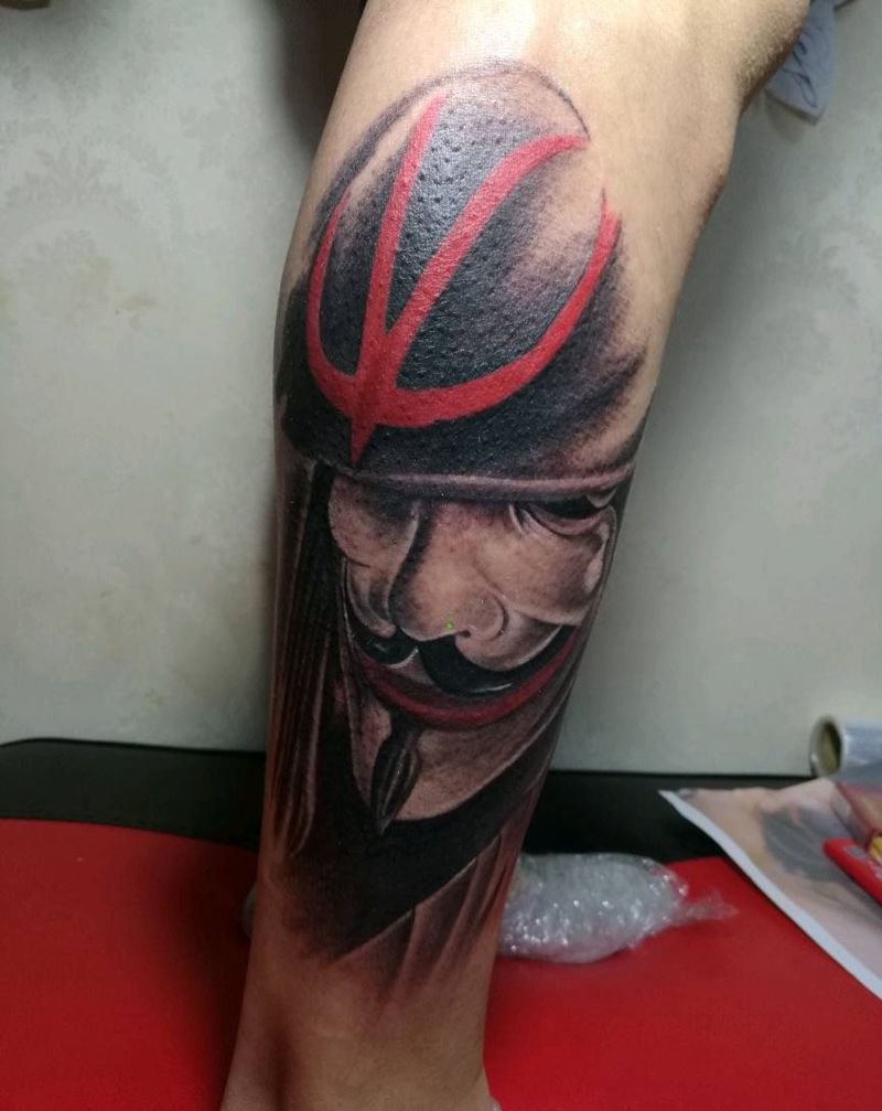 V字杀手纹身图片