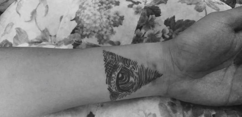 上帝之眼 盖疤纹身图片