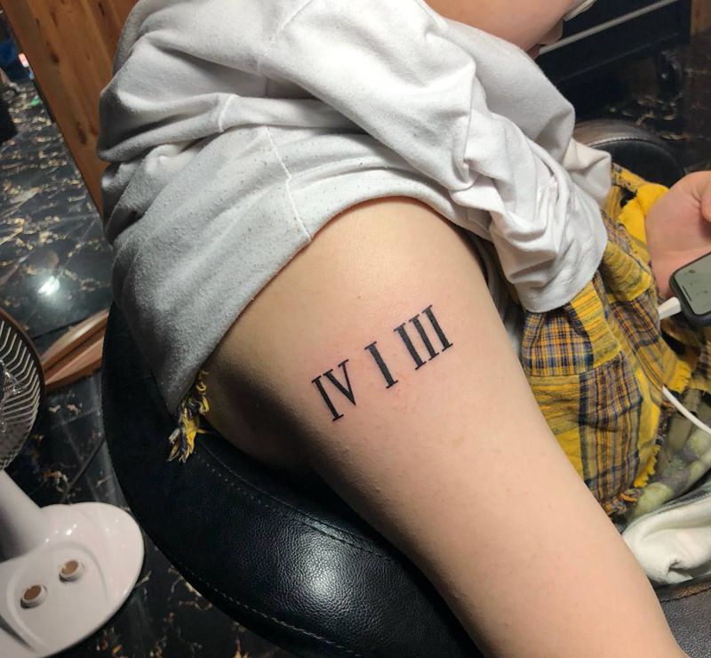 罗马数字纹身图片