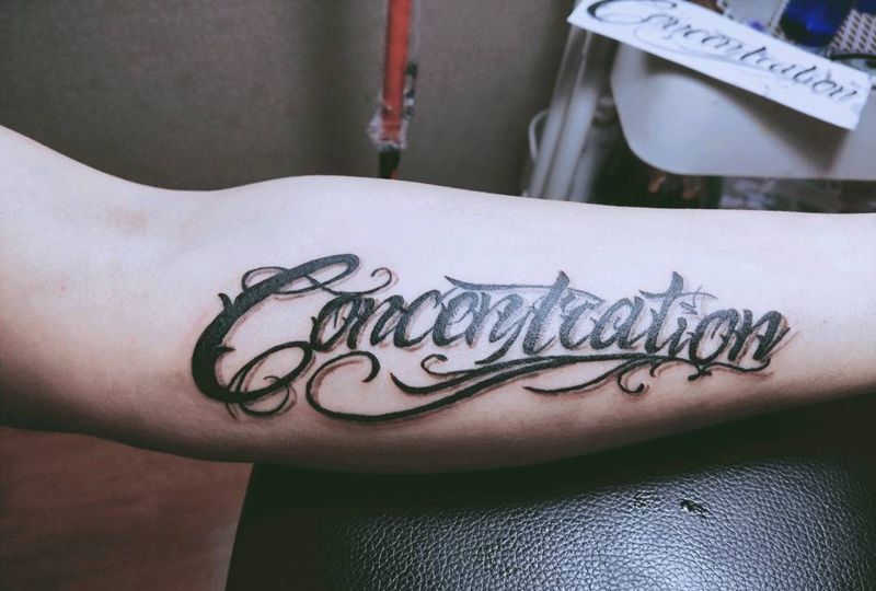 花式英文纹身图片