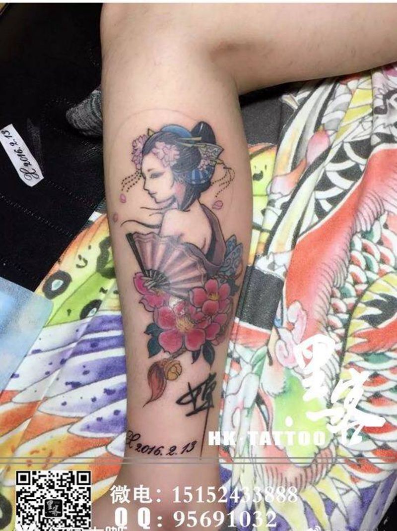 艺妓纹身图片