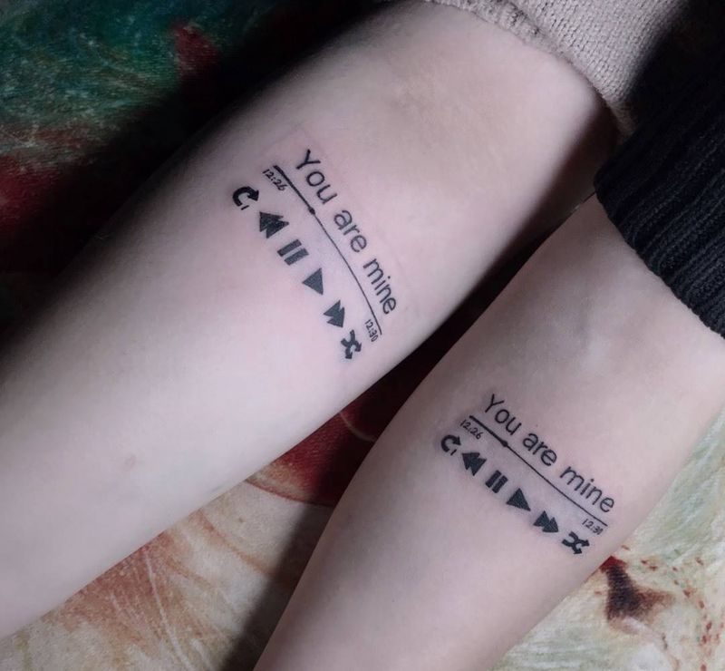 情侣星座纹身图片_手臂纹身图案